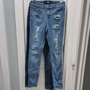 2 Pair Jeans, Holister Distressed Stretch Skinny& YMI Stretch Skinny Both Size 3
